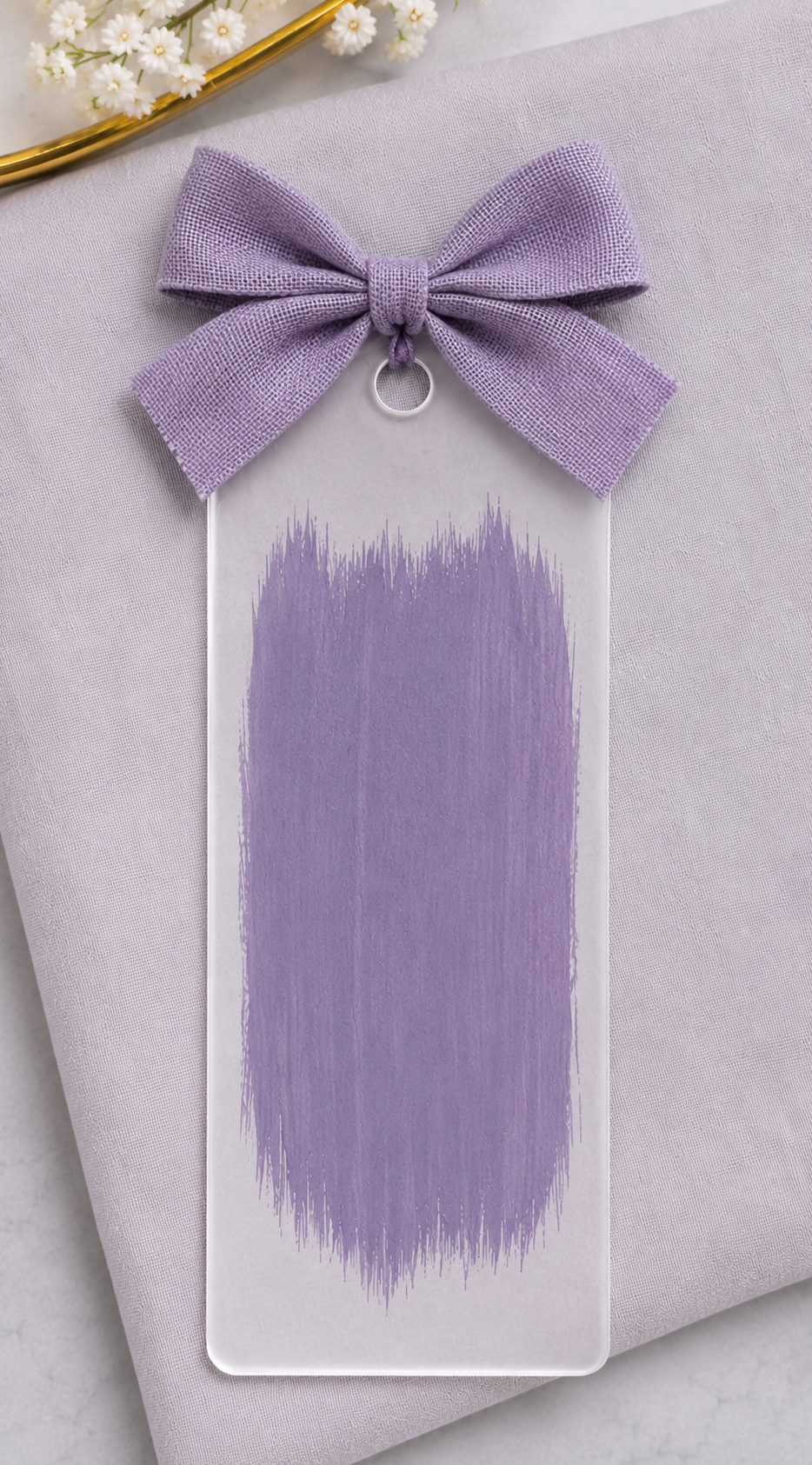 Handmade Personalized Acrylic Bookmark Gift Custom Name Bible Word with Ribbon