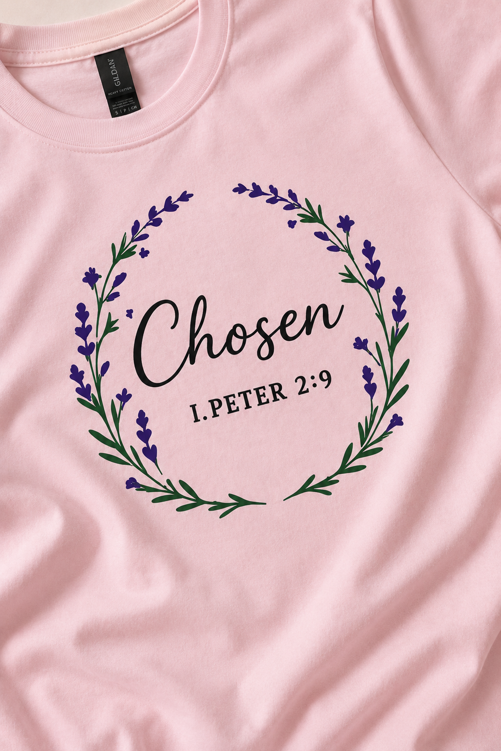 Chosen Christian T-Shirt Bible Verse Floral Faith Tee Women's Faith Gift Church Scripture Apparel