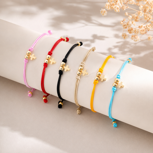 Christian Cross Bracelet Adjustable Cord Colorful Friendship Bracelet Faith Jewelry Gift Ready Package