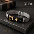 Men's Cross Bangle Bracelet Premium Stainless Steel