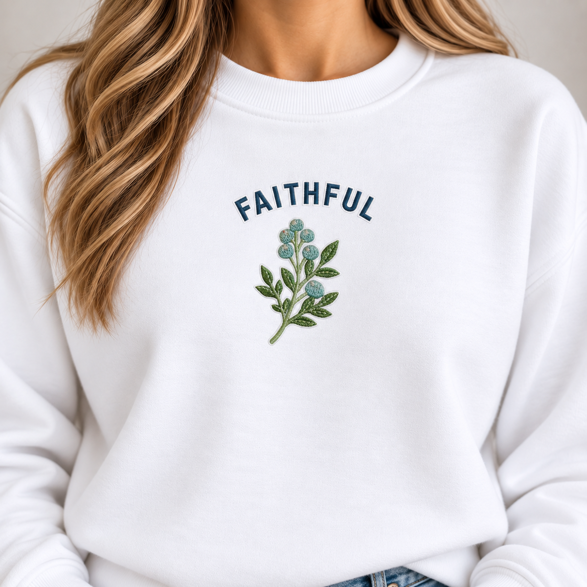 Christian Fall Crewneck Sweatshirt for Women Floral Sweater Cozy Faith Gift for Her