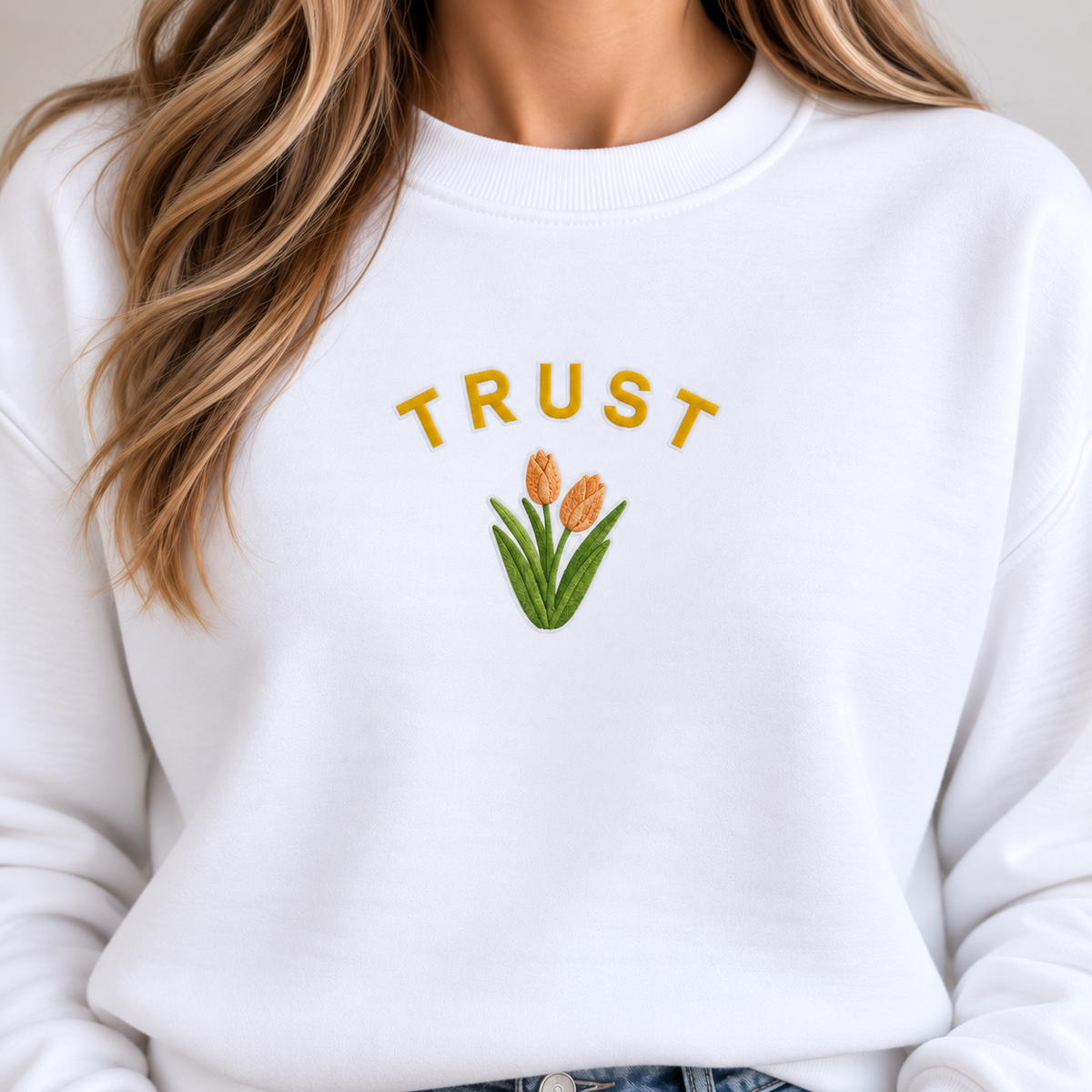 Christian Fall Crewneck Sweatshirt for Women Floral Sweater Cozy Faith Gift for Her