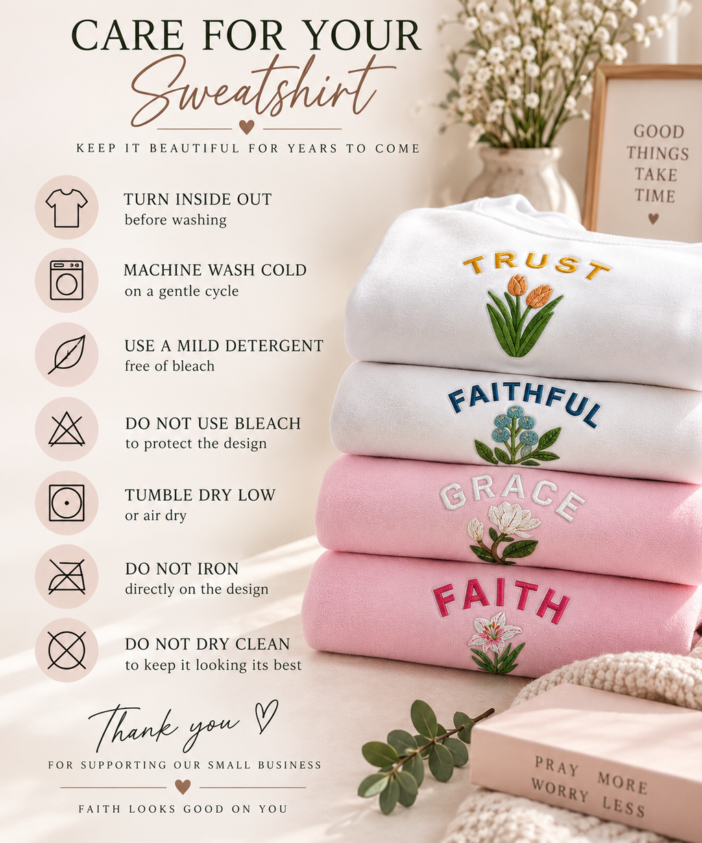 Christian Fall Crewneck Sweatshirt for Women Floral Sweater Cozy Faith Gift for Her