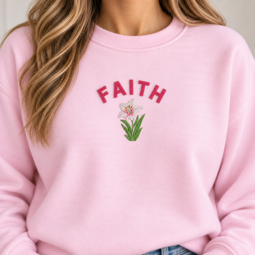 Christian Fall Crewneck Sweatshirt for Women Floral Sweater Cozy Faith Gift for Her