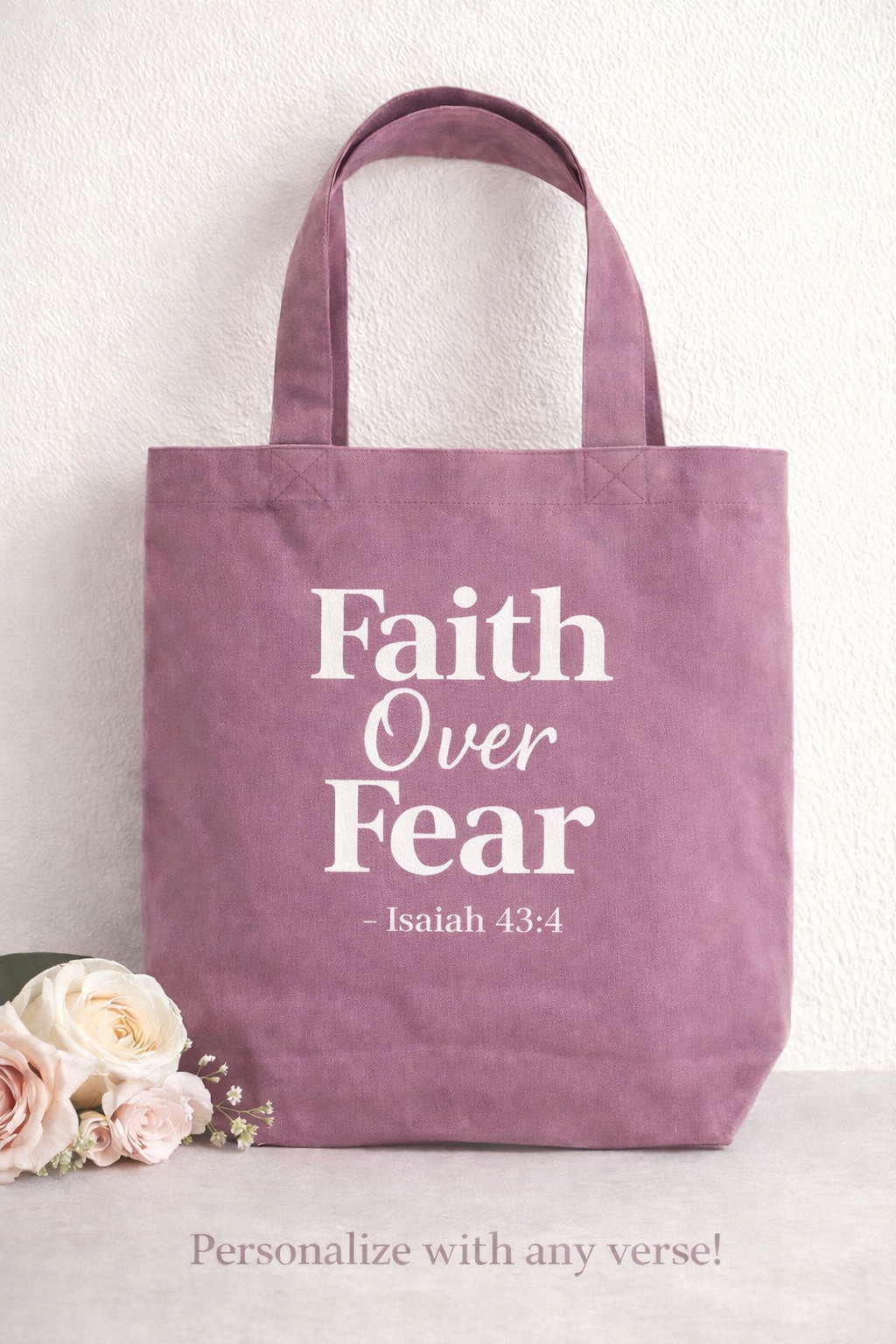 Personalized Canvas Tote Bag for Graduating Students Custom Faith Based Gift Meaningful Graduation Present
