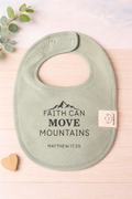 Personalized Cotton Baby Bib Custom Language with Names & Bible Verse
