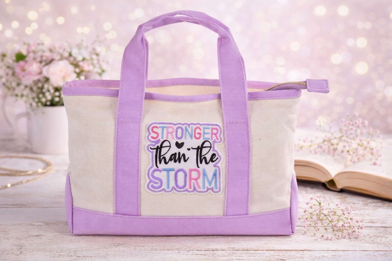 Personalized Children's Canvas Tote Faith Bag for Kids Gift Bible Verse Handbag Birthday Gift