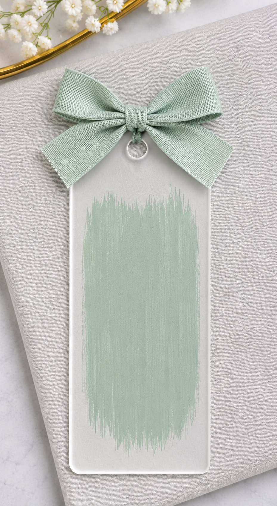 Handmade Personalized Acrylic Bookmark Gift Custom Name Bible Word with Ribbon