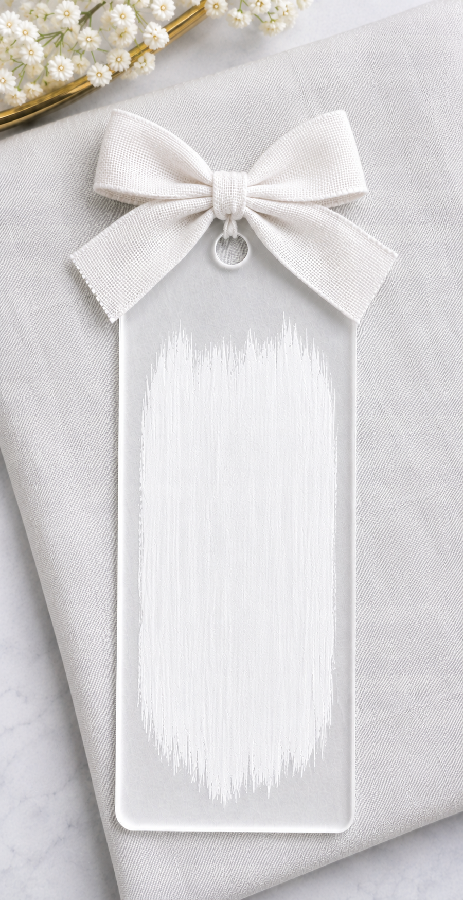 Handmade Personalized Acrylic Bookmark Gift Custom Name Bible Word with Ribbon
