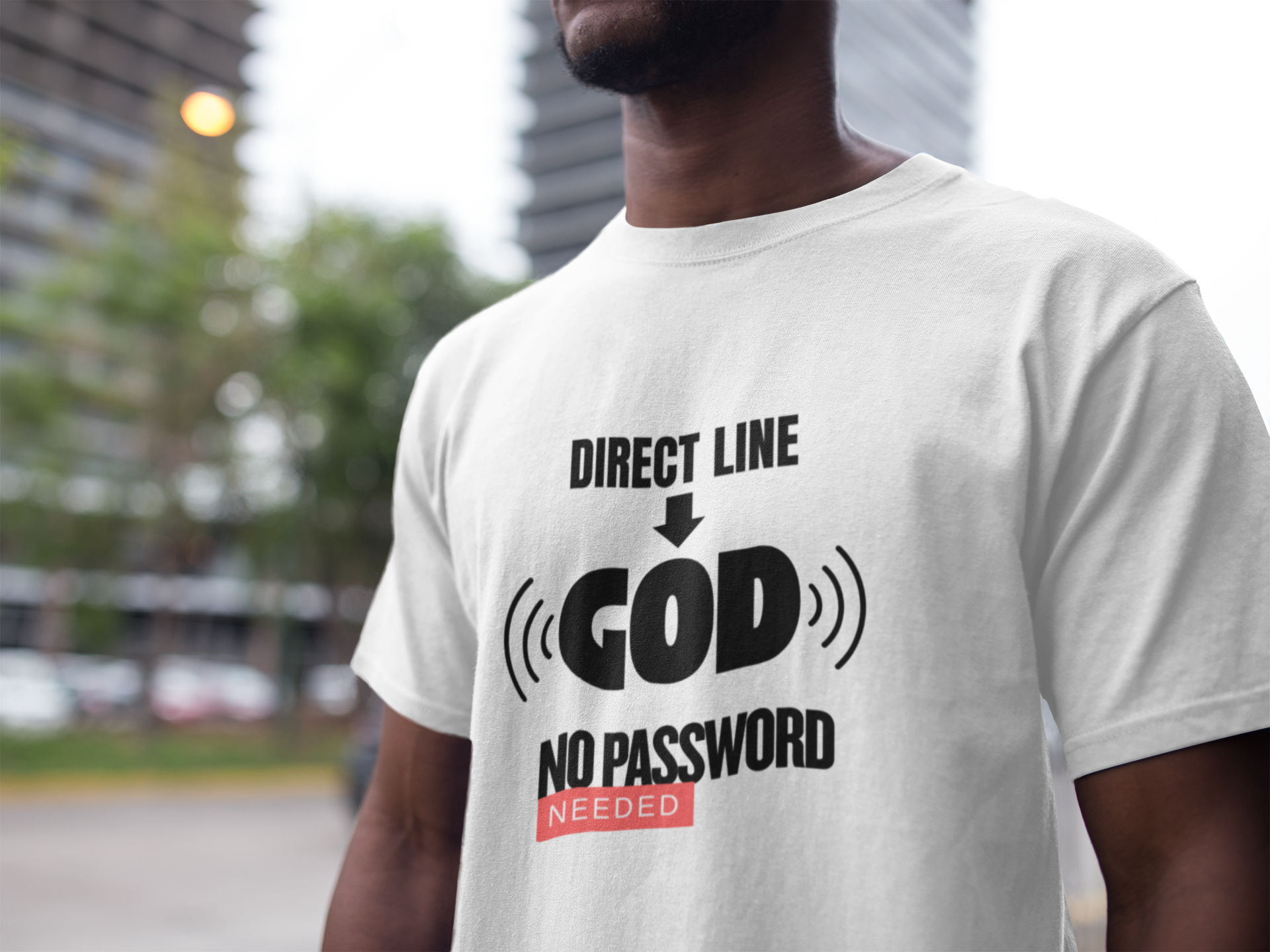 Christian T-Shirt for Fathers Day Gift Faith Based Tee For Dads Customizable Cotton Shirt