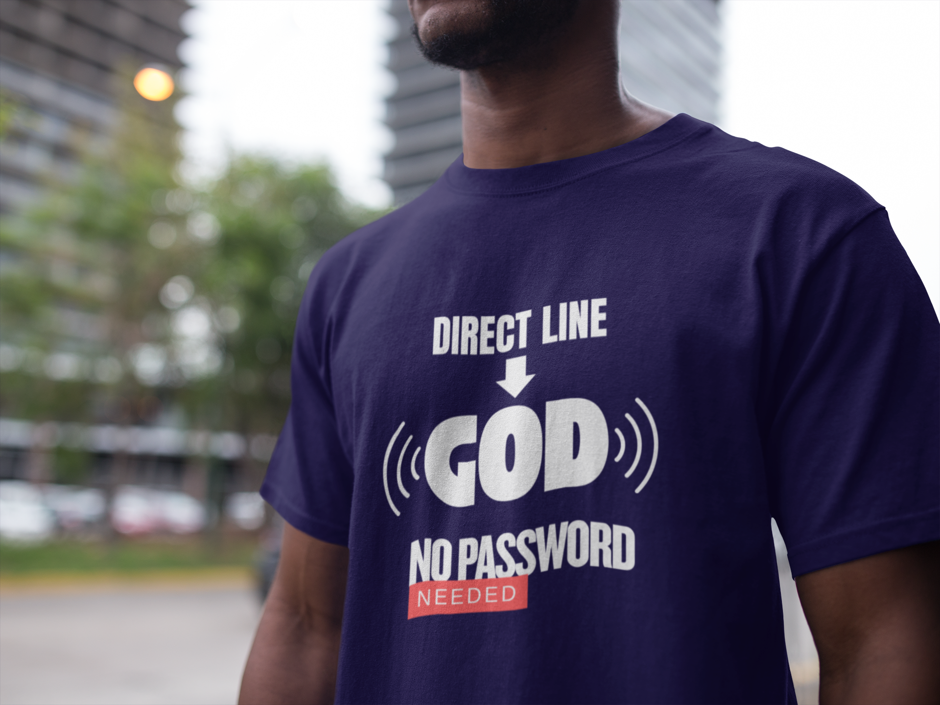 Christian T-Shirt for Fathers Day Gift Faith Based Tee For Dads Customizable Cotton Shirt
