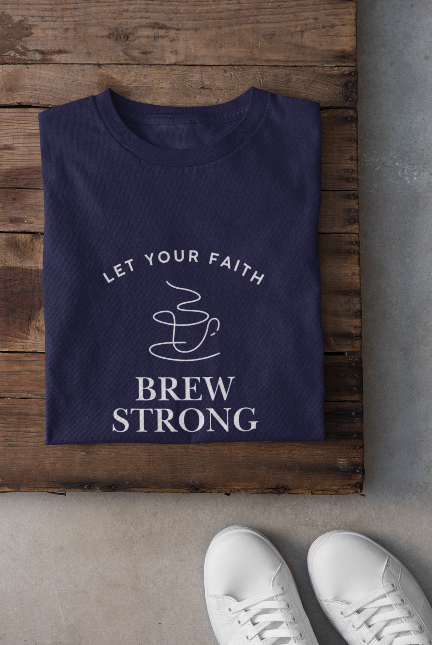 Coffee Lover Dads T-Shirt Gift Faith Casual Wear Fathers Day Customizable Tee Gift Ready