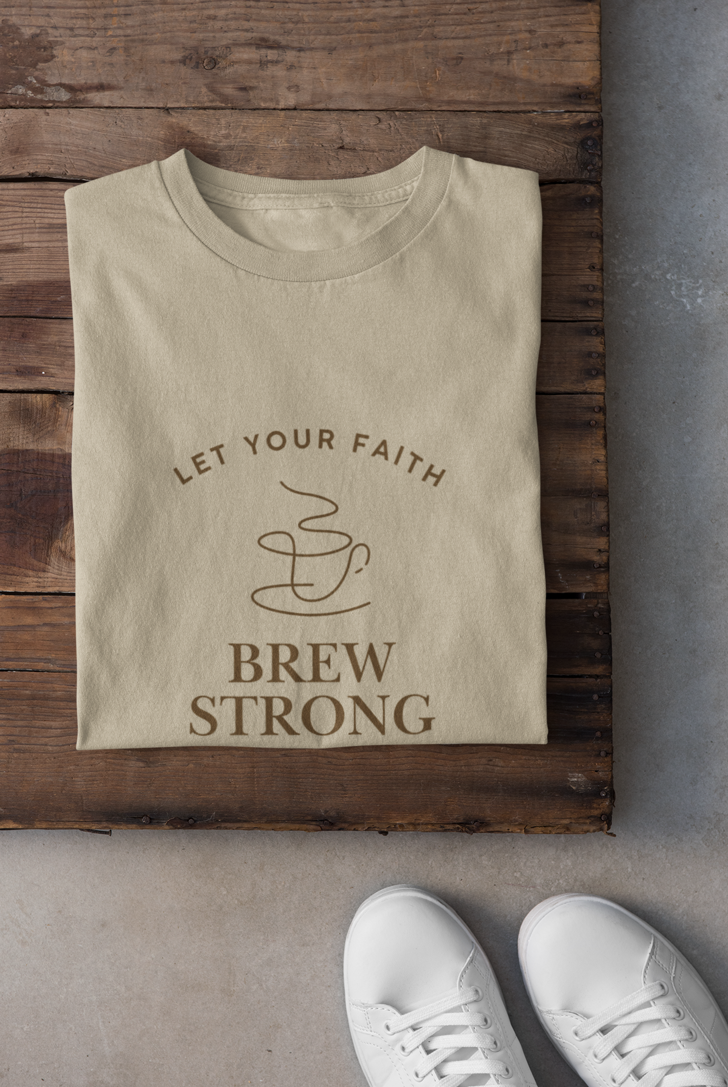Coffee Lover Dads T-Shirt Gift Faith Casual Wear Fathers Day Customizable Tee Gift Ready