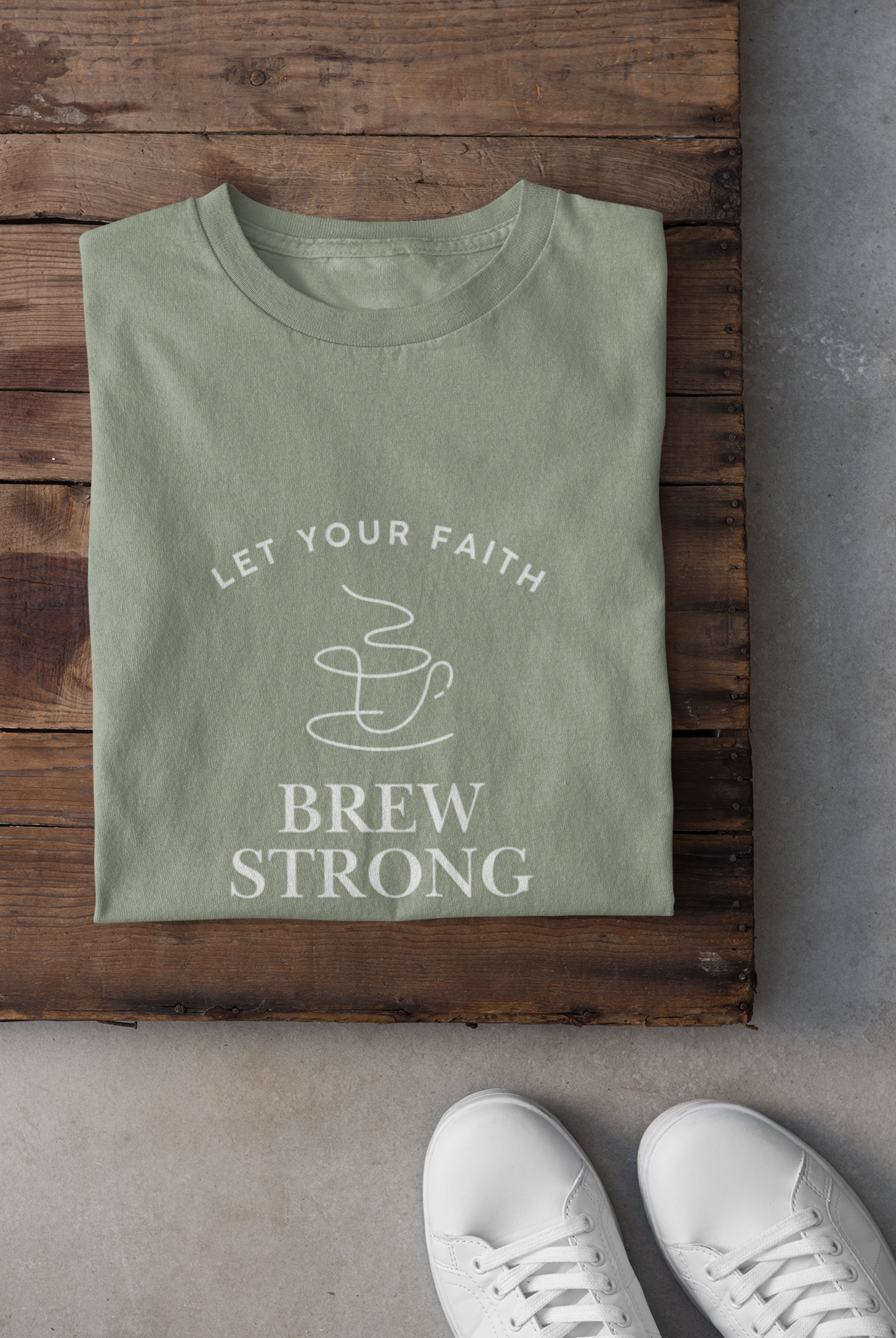 Coffee Lover Dads T-Shirt Gift Faith Casual Wear Fathers Day Customizable Tee Gift Ready