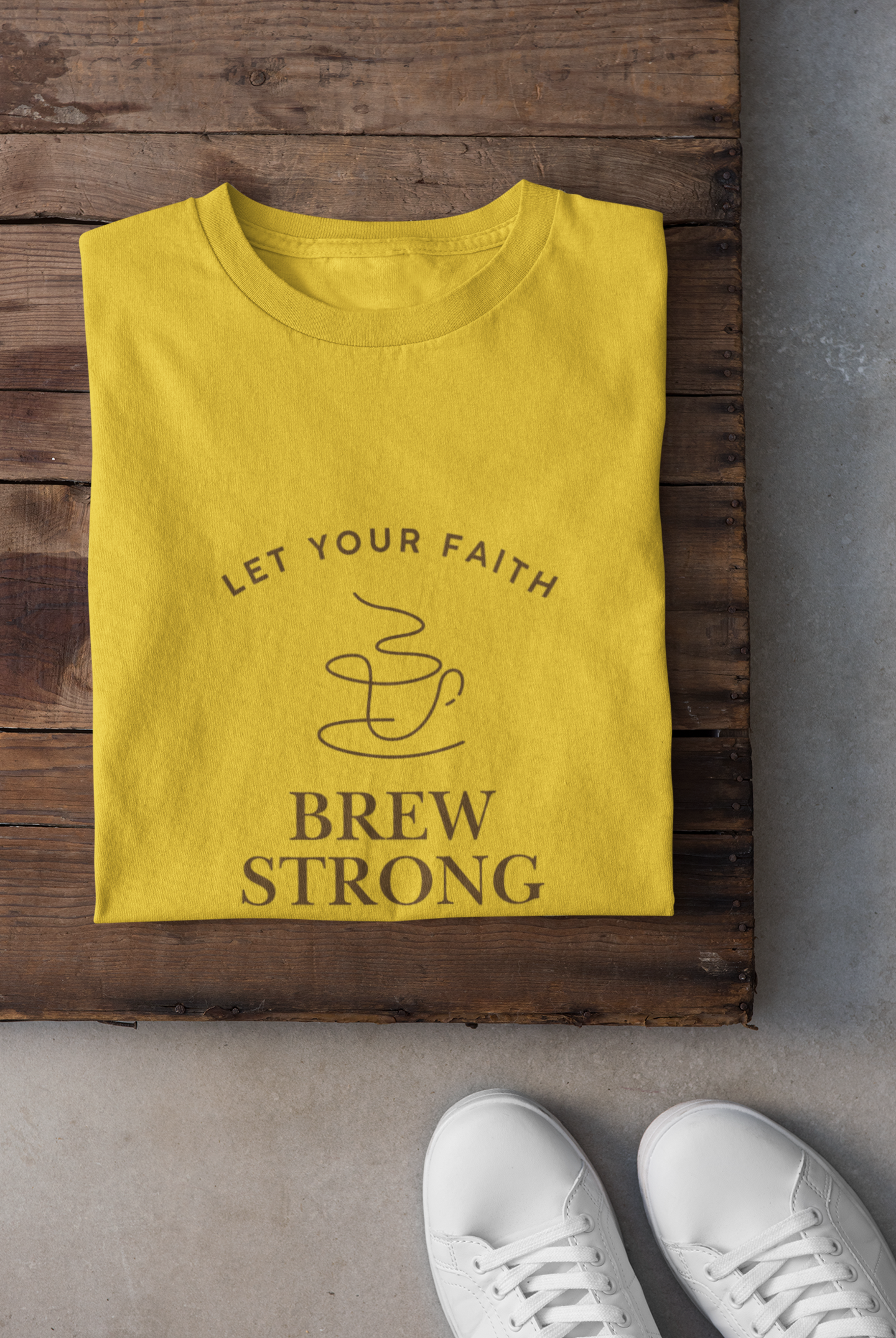 Coffee Lover Dads T-Shirt Gift Faith Casual Wear Fathers Day Customizable Tee Gift Ready