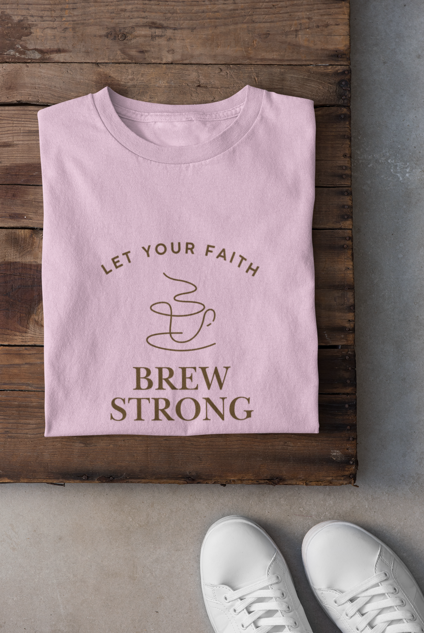 Coffee Lover Dads T-Shirt Gift Faith Casual Wear Fathers Day Customizable Tee Gift Ready