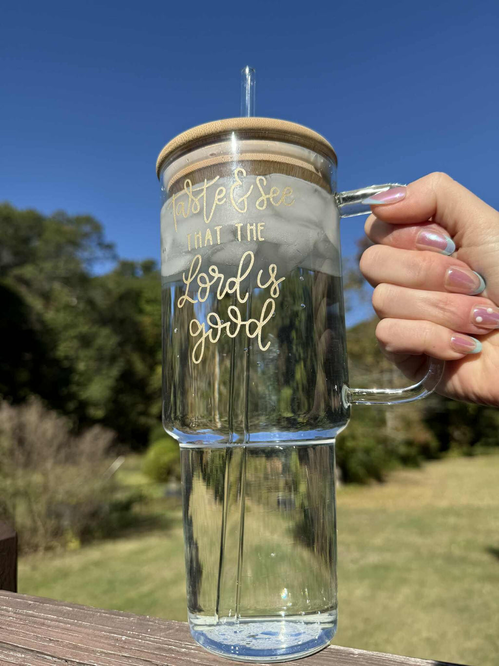 Personalized Glass Water Bottle Mother's Day Customized Christian Mothers Appreciation Gift Ready Box