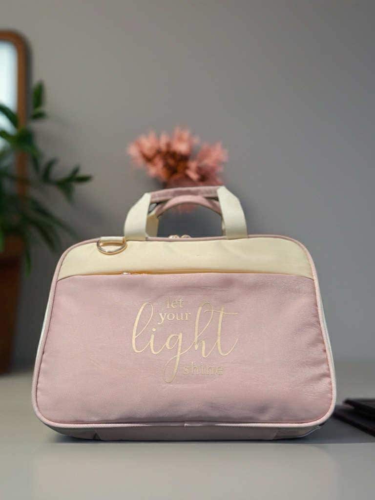 Personalized Pastel Pink Bible Cover Bag | Customize with Verse & Name