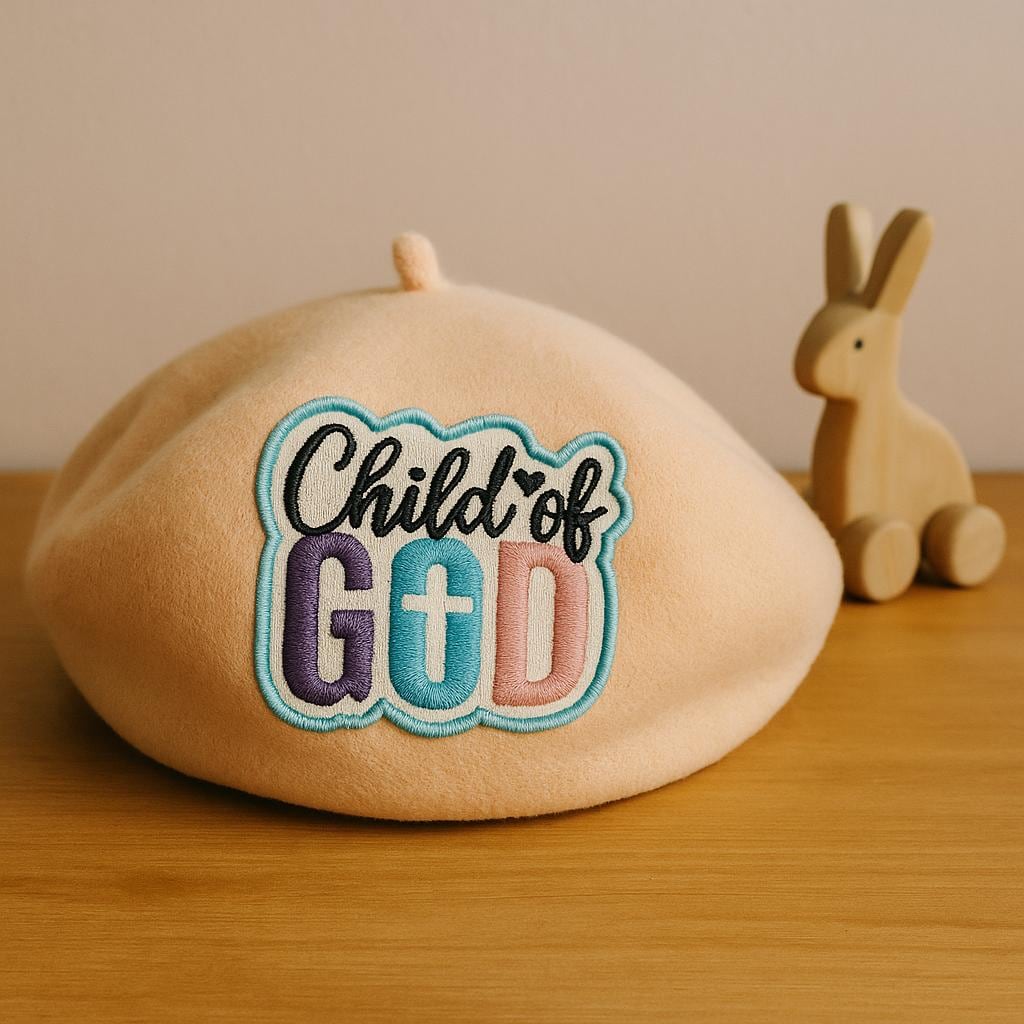 Kids Wool Beret Christian Hat for Children Birthday Gift Faith Accessory for Young Adults