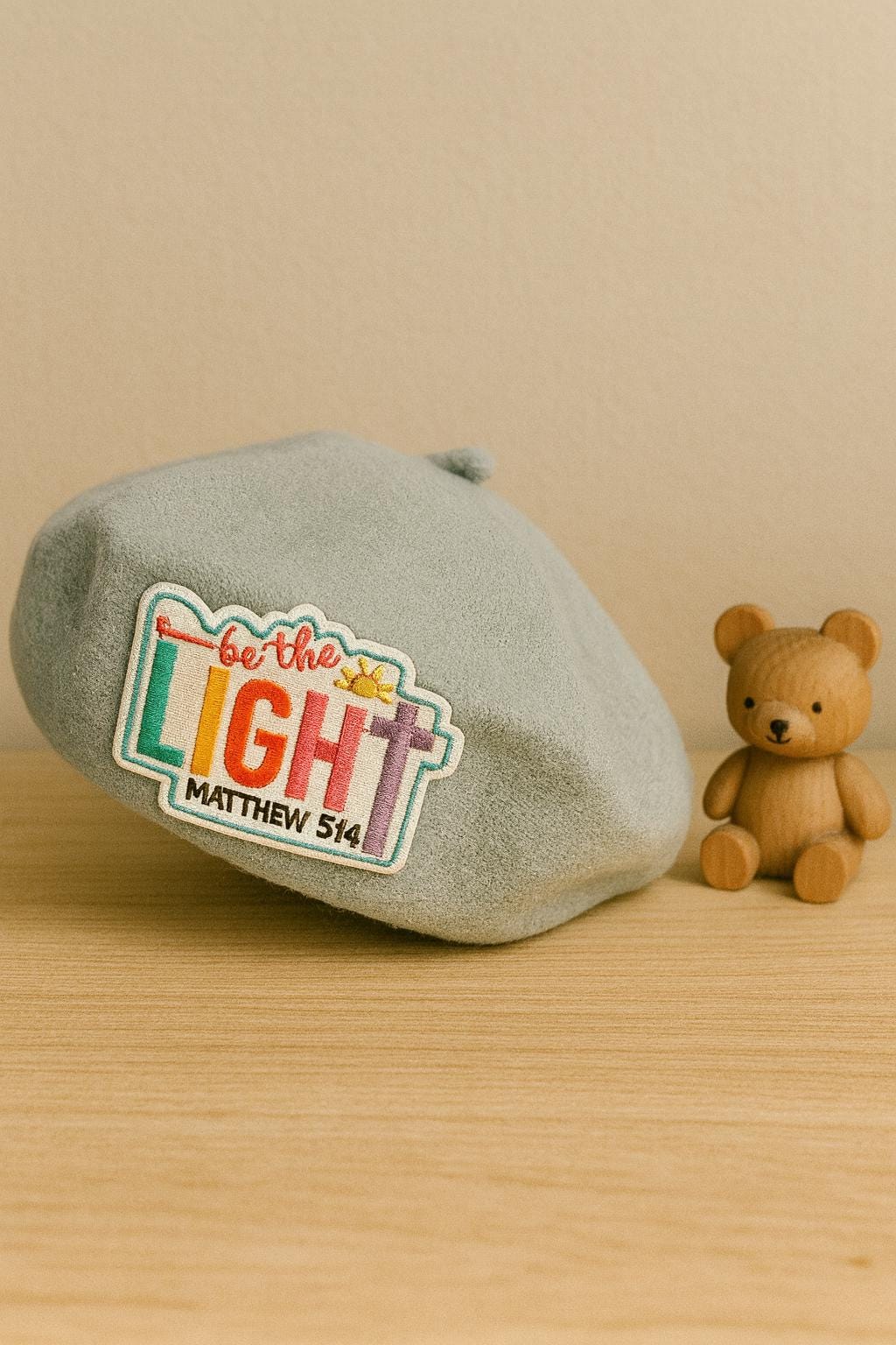 Kids Wool Beret Christian Hat for Children Birthday Gift Faith Accessory for Young Adults