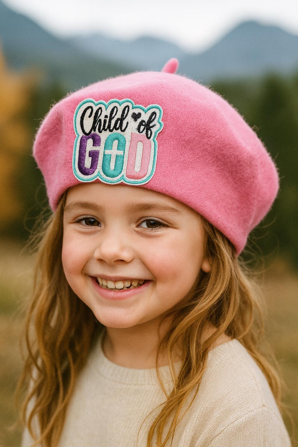 Kids Wool Beret Christian Hat for Children Birthday Gift Faith Accessory for Young Adults