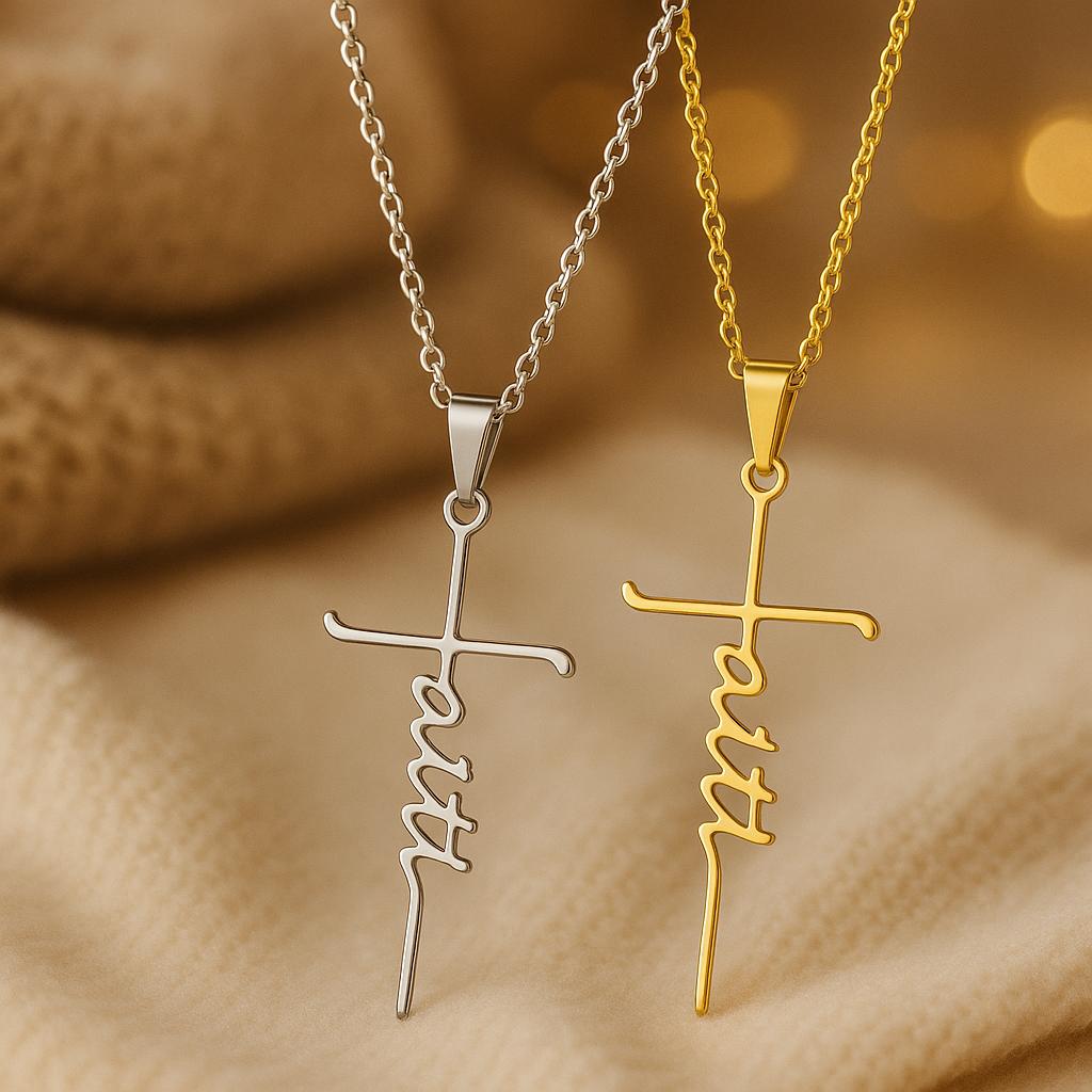Cross Faith Necklace Christian Pendant Meaningful Graduation Gift Minimalist Religious Jewelry