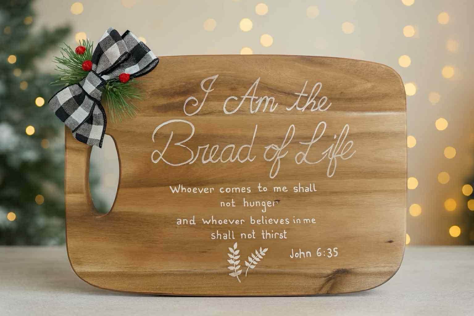 Engraved Wooden Board Gift Christian Family Home Décor Custom Meaningful Wedding Gift