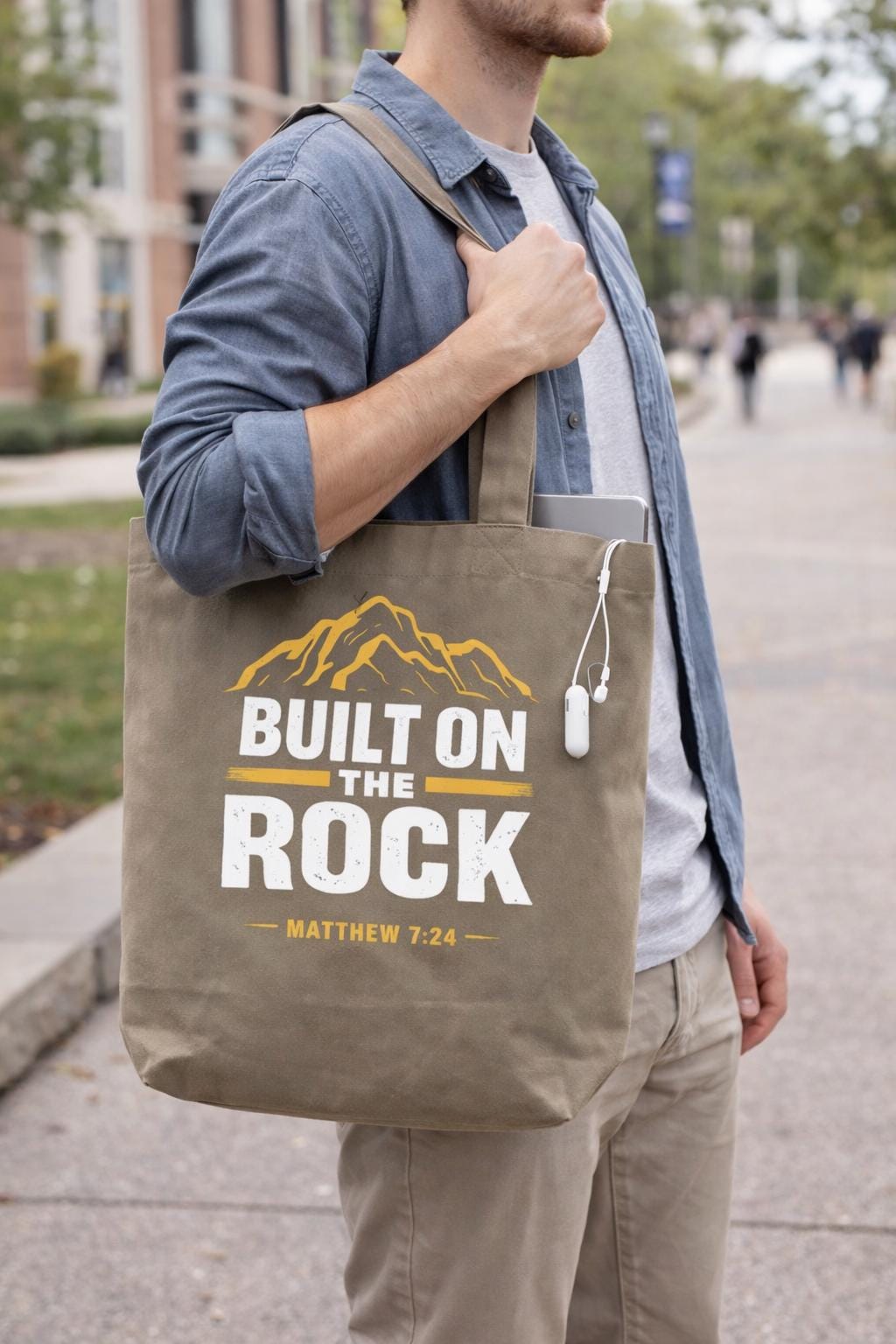 Personalized Canvas Tote Bag for Graduating Students Custom Faith Based Gift Meaningful Graduation Present
