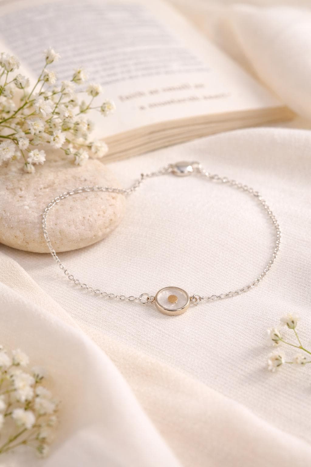 Mustard Seed Faith Bracelet, Stainless Steel Christian Jewelry, Present for Her