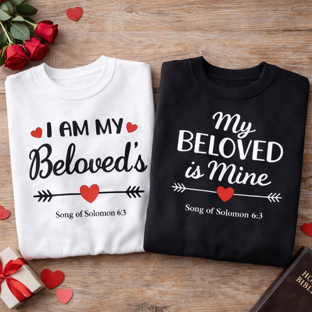 Sweatshirt Set for Christian Couples  Personalized Faith Gift for His and Hers Wedding Present