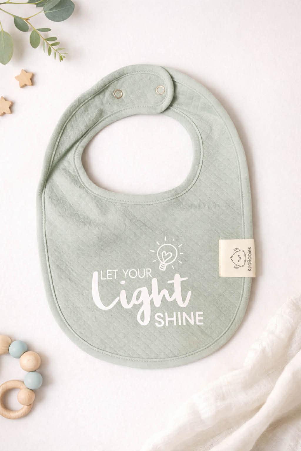Personalized Cotton Baby Bib Custom Language with Names & Bible Verse