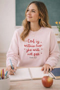 Personalized Sweatshirt for Teacher's Day Gift Custom Bible Verse & Name Crewneck Teacher Appreciation Gift