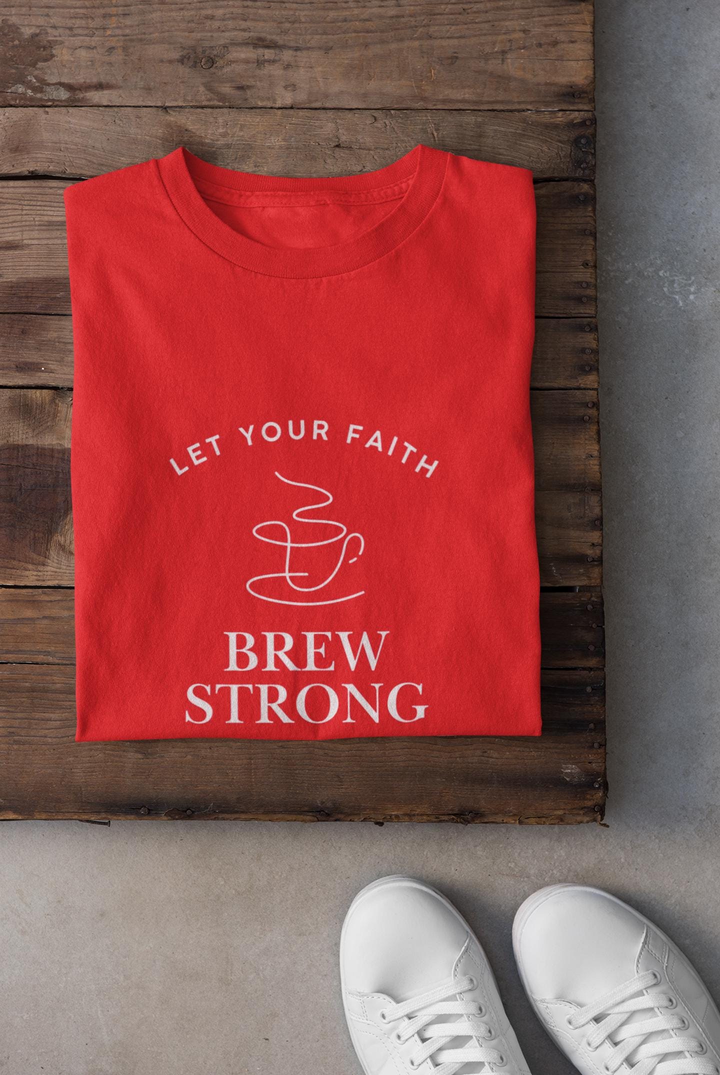 Coffee Lover Dads T-Shirt Gift Faith Casual Wear Fathers Day Customizable Tee Gift Ready