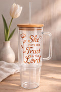 Personalized Glass Water Bottle Mother's Day Customized Christian Mothers Appreciation Gift Ready Box