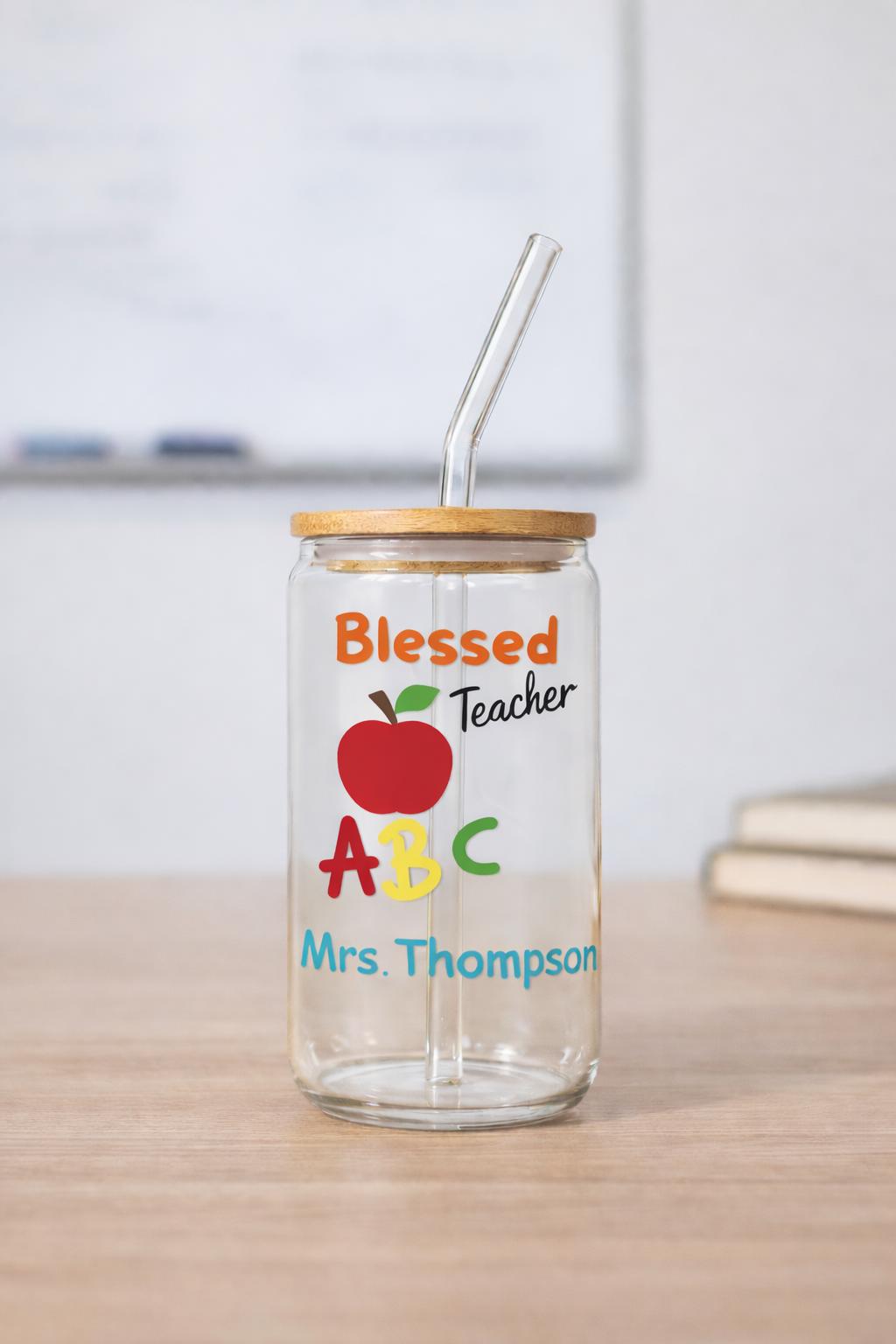 Customized Faith Teachers Glass Tumbler Fun Teacher Appreciation Present Teacher’s Day Gift Ready Box