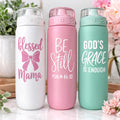 Christian Teacher's and Mother’s Day Personalized Tumbler Gift Customize Names Water bottle Appreciation Present