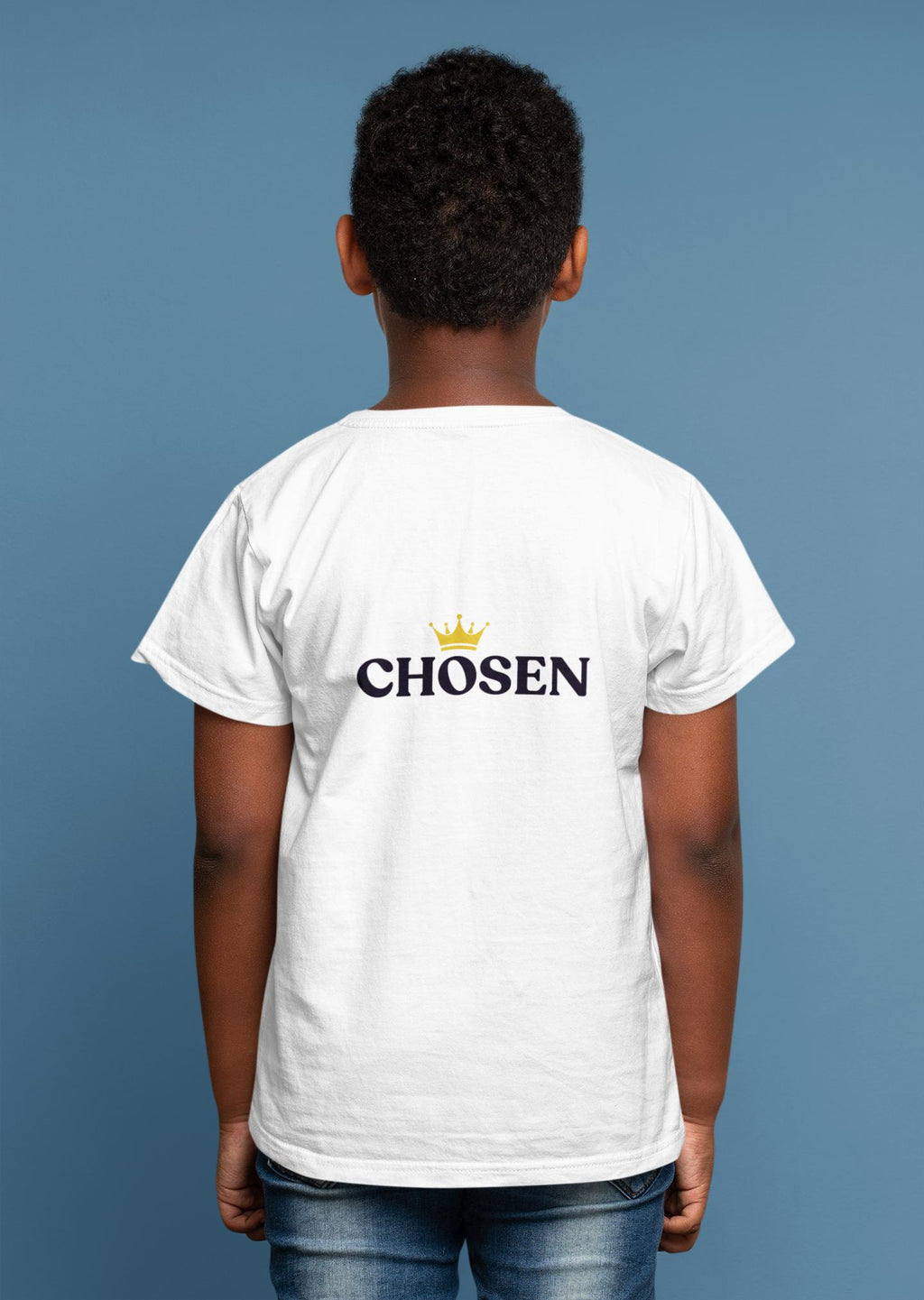 Kids Christian T-Shirt “Loved & Chosen” Summer Tee Young Adult Unisex Cotton Shirt Customizable Gift