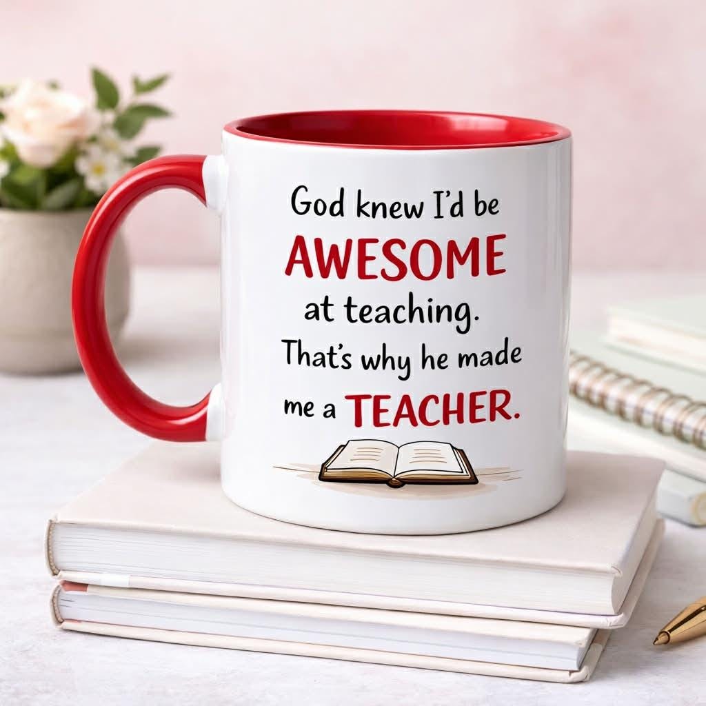 Personalized Mug Teacher's Day Gift Customizable Colorful Handle Cup Teacher Appreciation Gift Ready Mugs