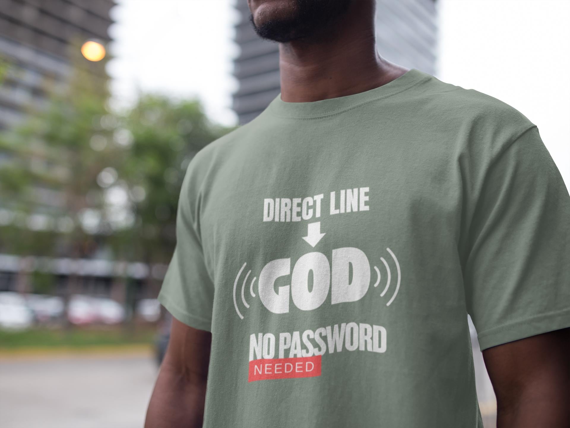 Christian T-Shirt for Fathers Day Gift Faith Based Tee For Dads Customizable Cotton Shirt