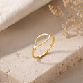 Christian Gold & Silver Ichthys Ring Minimalist Faith Jewelry Gift For Her Minimal Ring Design