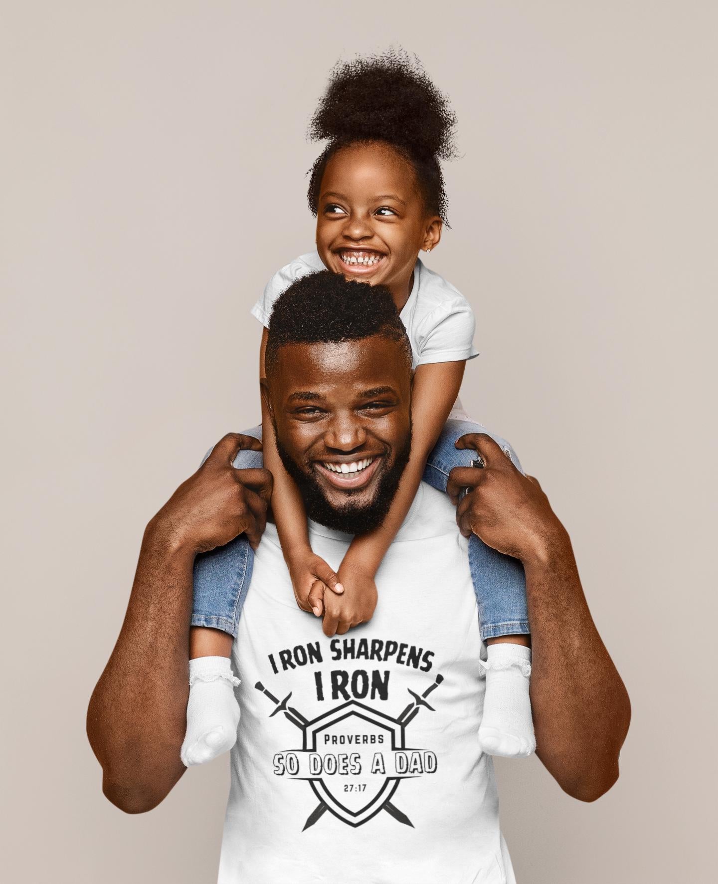 Personalized Christian Father's Day T-Shirt Bible Verse Inspirational Tee Gift for Dad Customizable Names