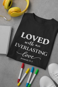Kids Christian T-Shirt “Loved & Chosen” Summer Tee Young Adult Unisex Cotton Shirt Customizable Gift